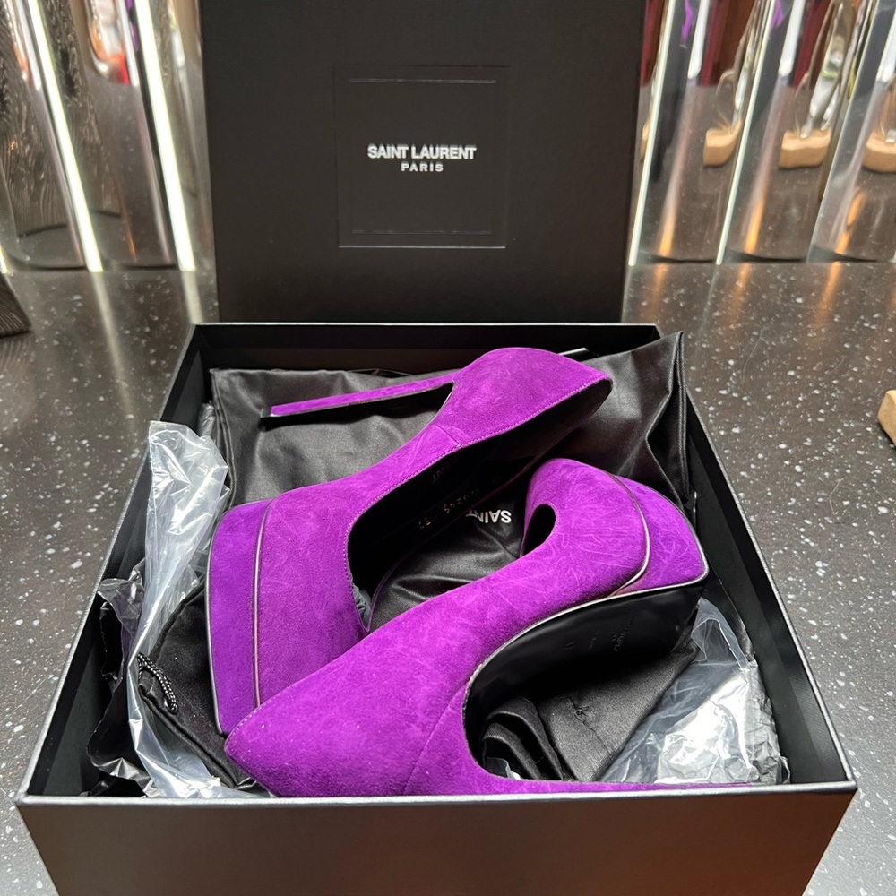 Saint Laurent Vibrant Purple Heels